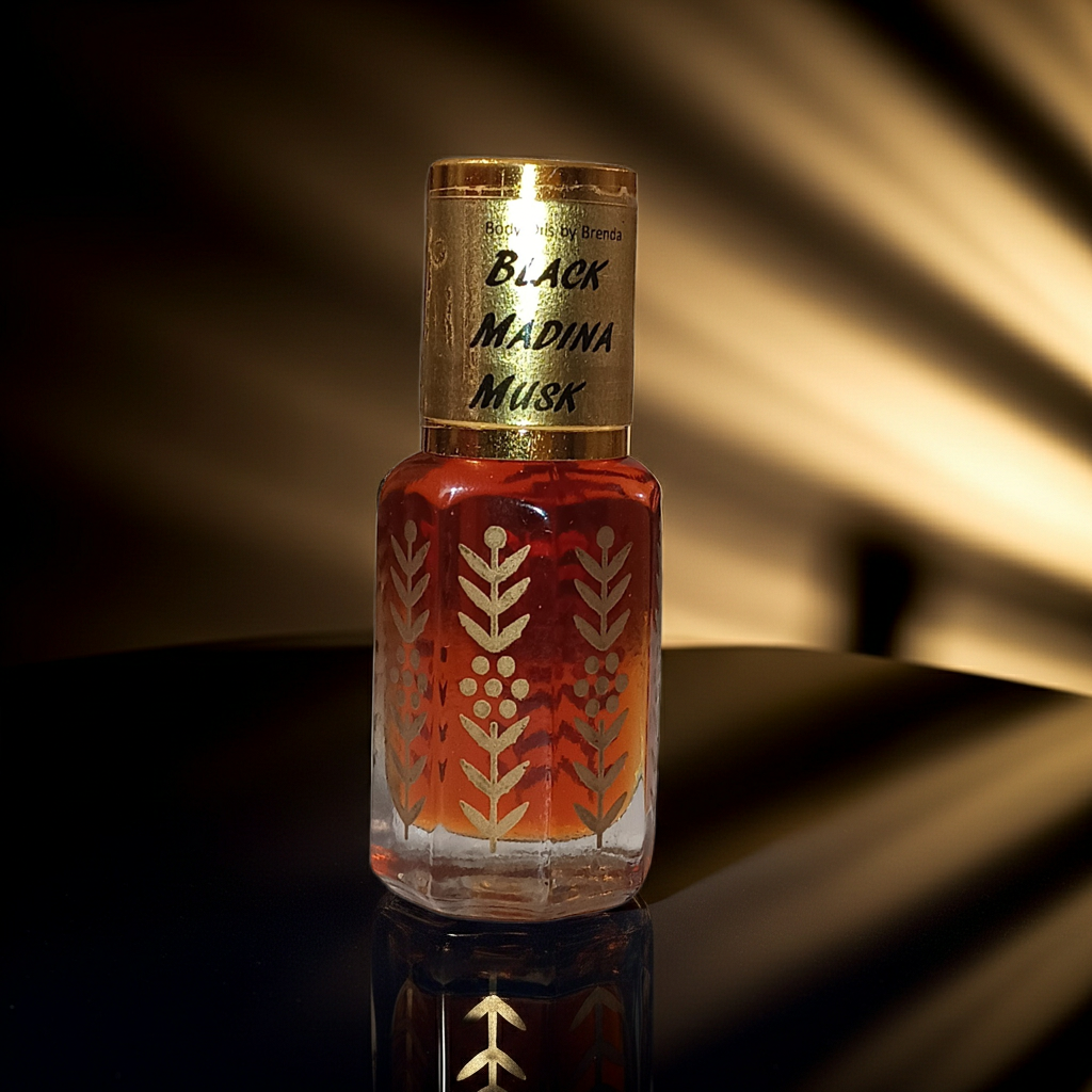 Black Madina Musk Type Body Oil-Oriental, Exotic Musk-Refreshing, Aromatic Perfumed Body Oil-Concentrated Perfume-Luxury Fragrances