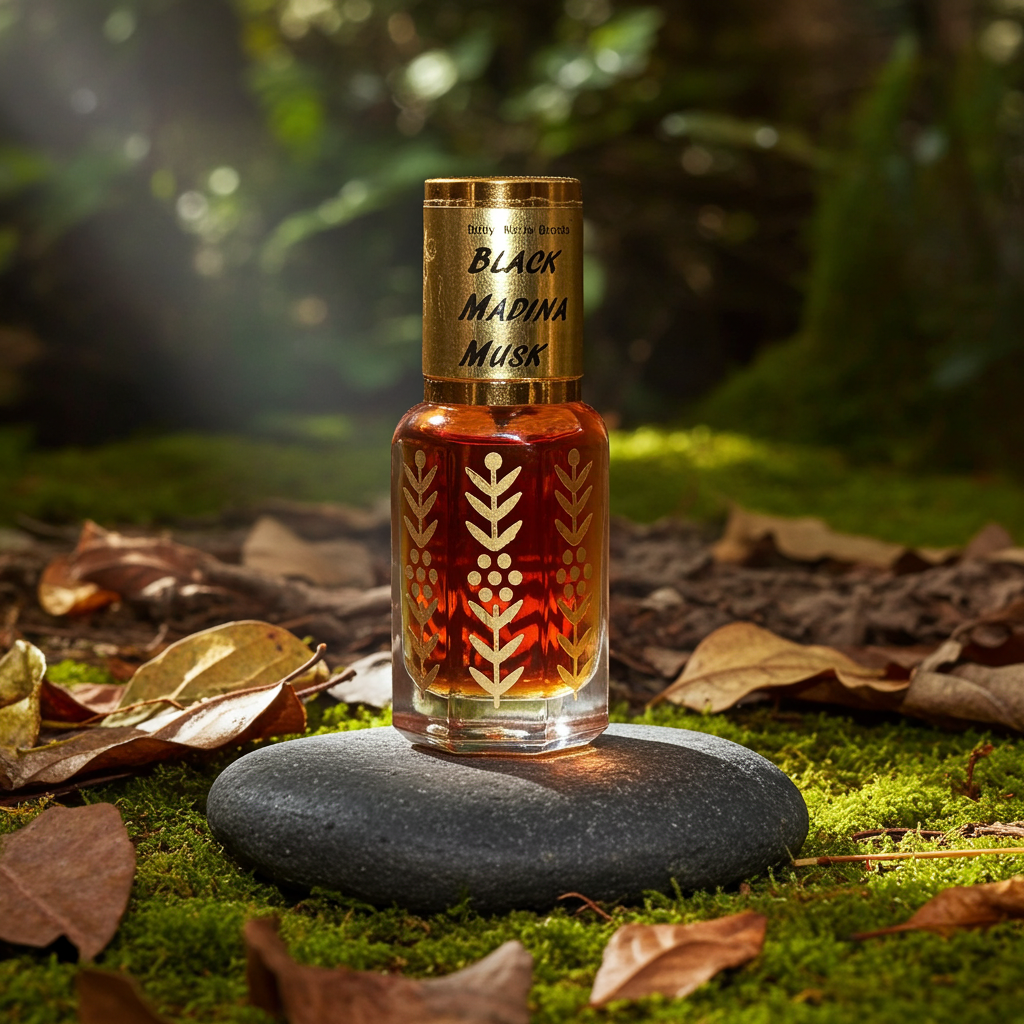 Black Madina Musk Type Body Oil-Oriental, Exotic Musk-Refreshing, Aromatic Perfumed Body Oil-Concentrated Perfume-Luxury Fragrances
