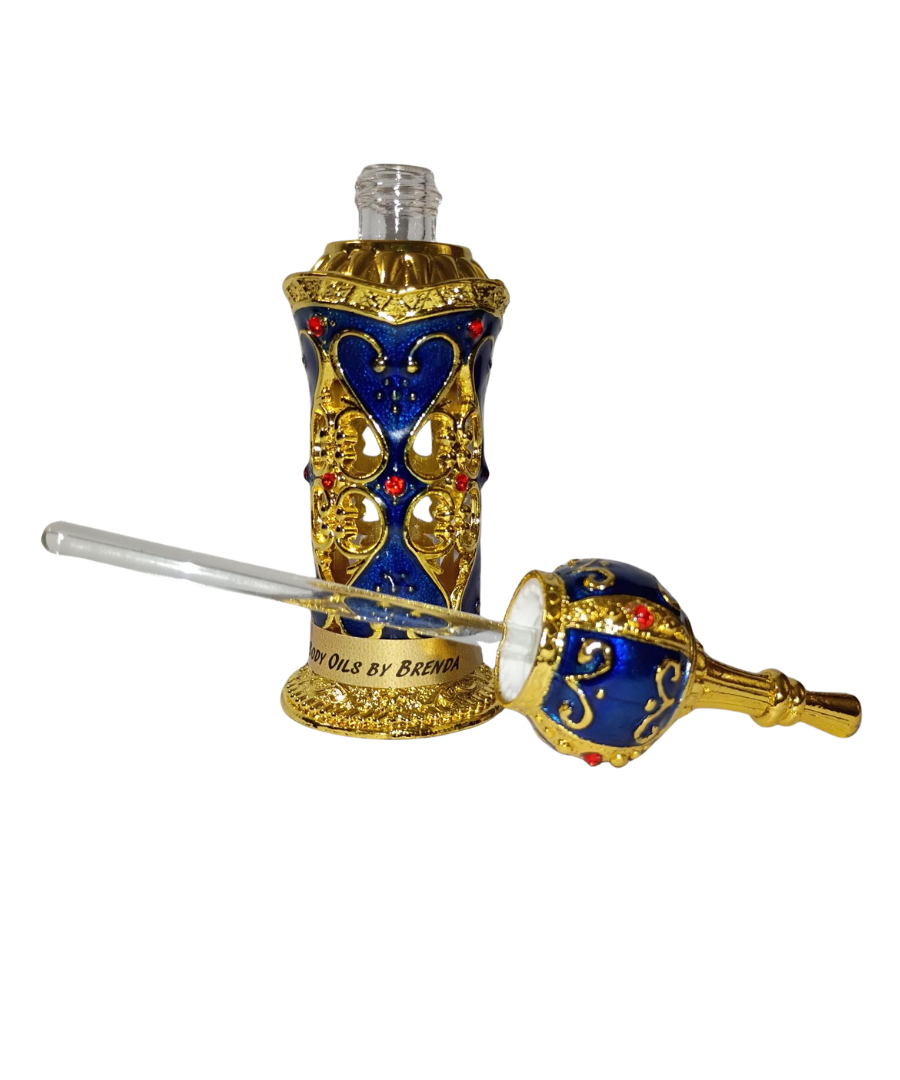 Tower-Style Bottle, Decorative Flacon, Empty Perfume Bottle, Glass Dabber Wand, Unisex, 1/3 oz., 10 ml