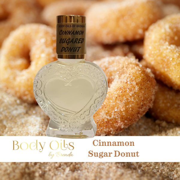 Cinnamon Sugar Donut Body Oil, Gourmand Vanilla Warm Spicy Fragrance, Alcohol Free Concentrated Body Oil, Bakery Accord Perfume