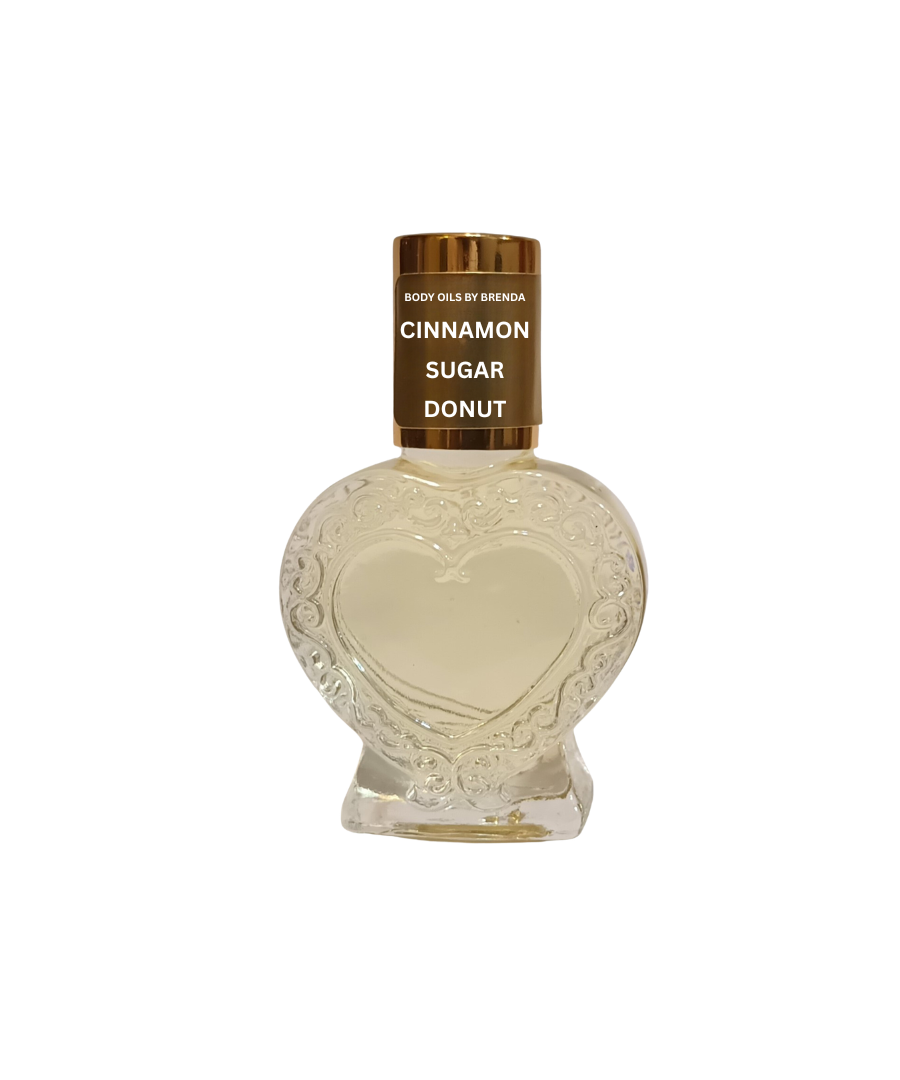 Cinnamon Sugar Donut Body Oil, Gourmand Vanilla Warm Spicy Fragrance, Alcohol Free Concentrated Body Oil, Bakery Accord Perfume