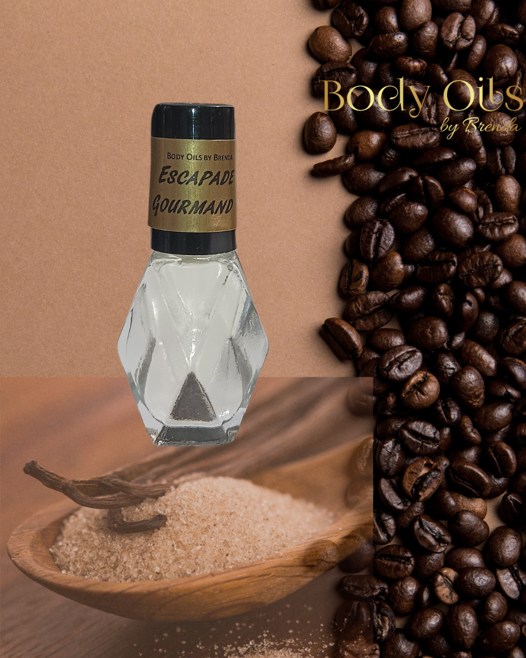 Escapade Gourmand Type Body Oil, Sweet Vanilla Brown Sugar Fragrance, Unisex Scent for Him and Her, *Not a Name Brand Product