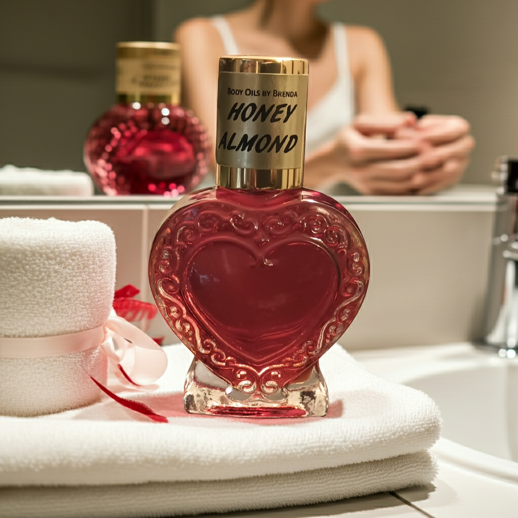 Honey Almond Type Body Oil, Nutty Sweet Luxury Perfumed Oil, Alcohol Free Fragrance, Warm & Spicy Bouquet