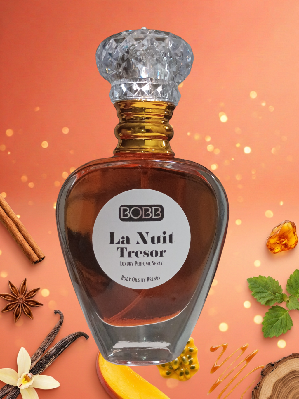 Tresor La Nuit Type Body Oil, Amber Vanilla, Gourmand Fragrance, Sweet, Juicy, Sensual, Women's Perfumes