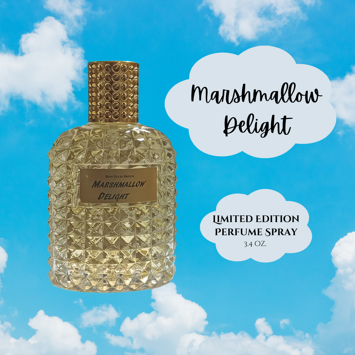 Marshmallow Delight Type Body Oil - Creamy, Sweet, Powdery, Feminine Alcohol-Free Perfume - Light, Soft, Sensual -  Fragrances for Her