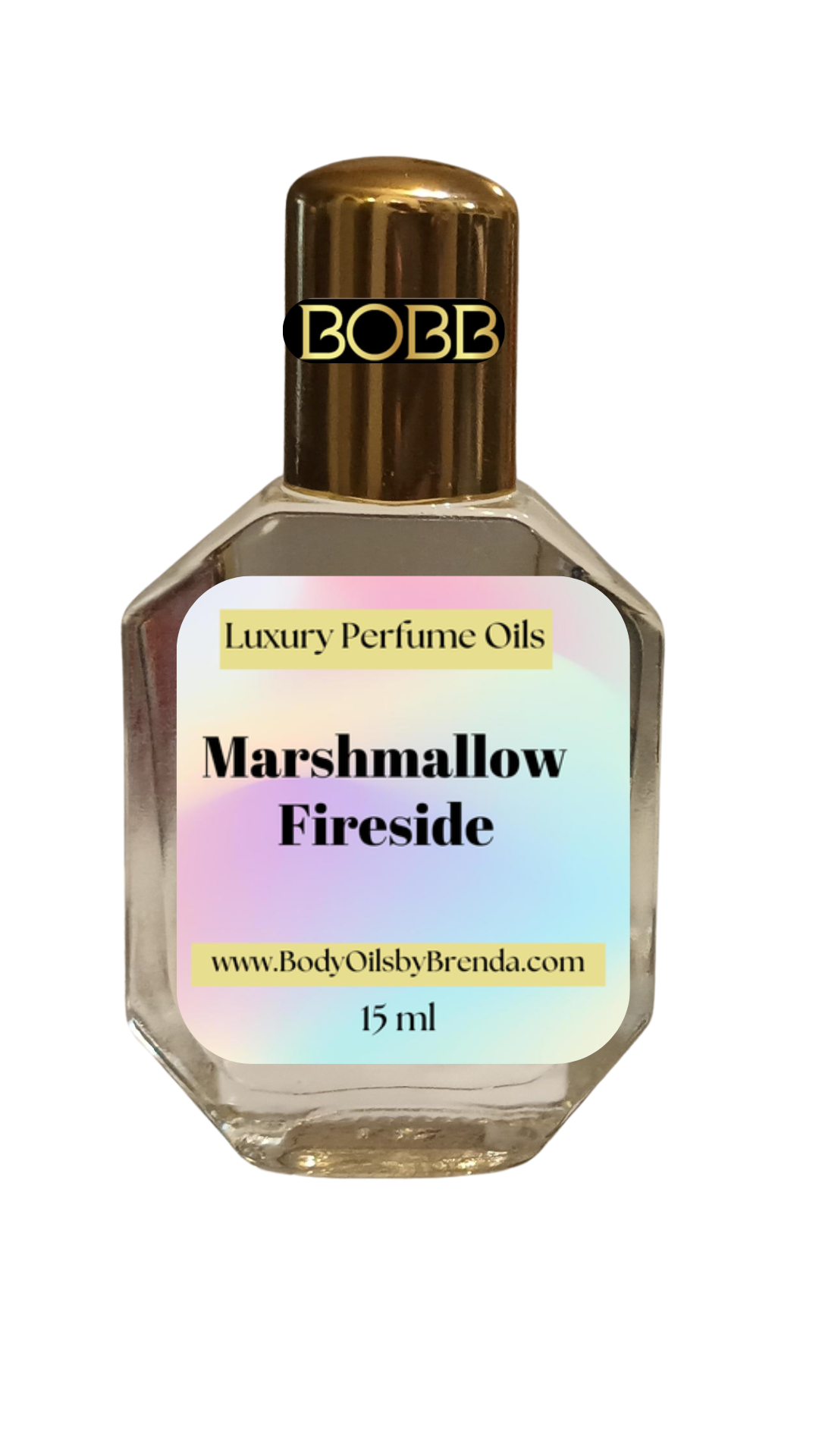 Marshmallow Fireside Luxury Body Oil, Woody Gourmand Perfume Unisex, Smoky Woody Sweet All Natural Perfume, Alcohol-Free Sensual Fragrance