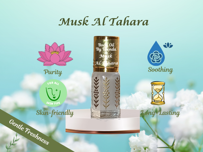 Musk Al Tahara Attar, White Musk Tahara, Premium Concentrated Perfume Oil, Women's Feminine Oil, Arabian Perfume Oil, Luxury Body Oil Fragrance
