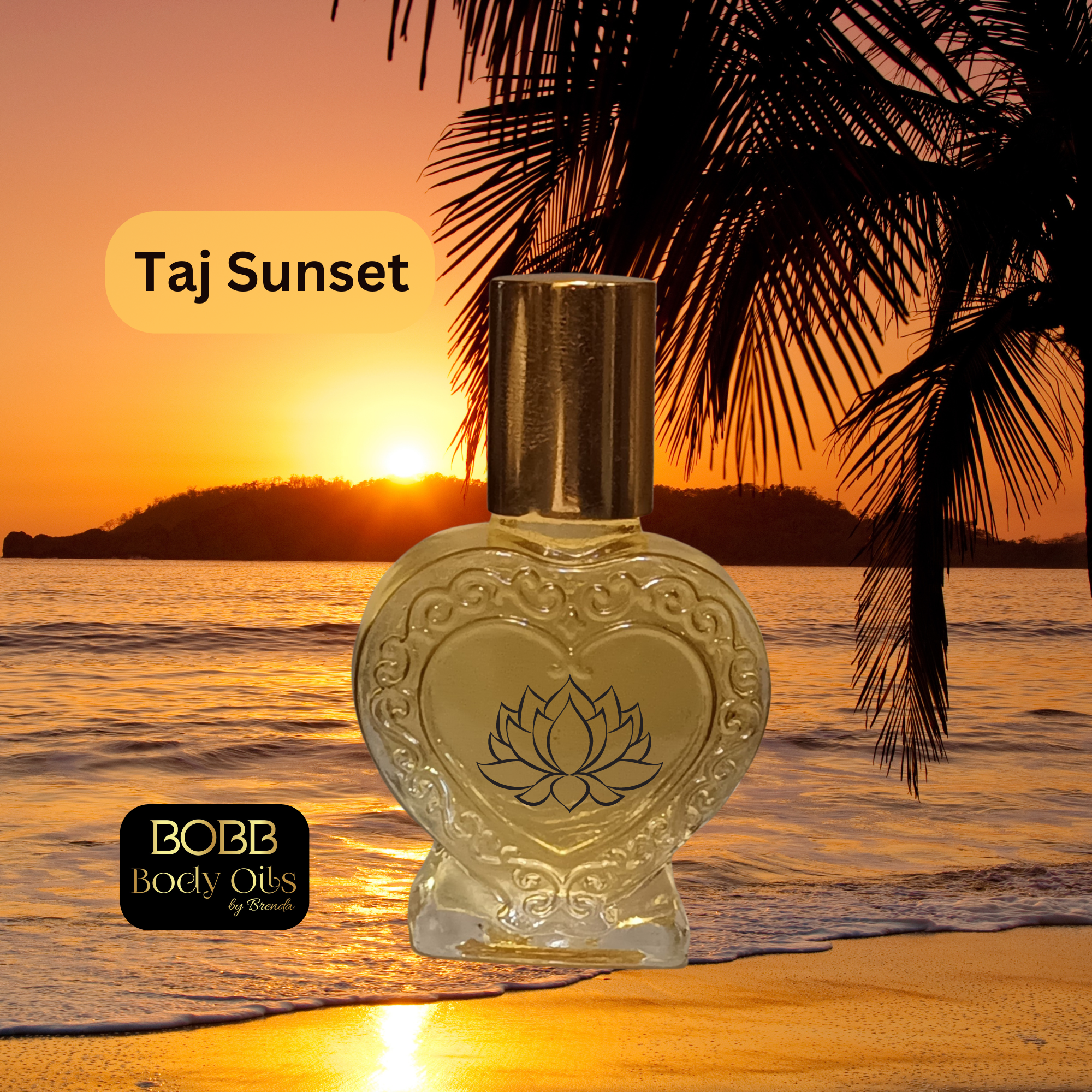 Taj Sunset Body Oil, Sweet Fruity Tropical Designer-Inspired Fragrance, Mango Coconut Sandalwood, Alcohol Free *Not a Name Brand Product