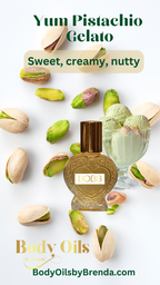 Yum Pistachio Gelato Type Body Oil, Nutty Sweet Marshmallow Fragrance, Ice Cream Whip Cream Scent, Gourmand Perfume-*Not a Name Brand Product