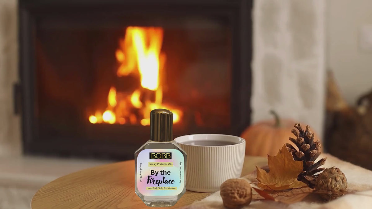 By the Fireplace Body Oil-Toasted Chestnuts Gourmand Perfumed Oil-Woody Vanilla Warm Spicy Fragrance Oil-Smoky Scented Concentrated Body Oil-
