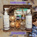 Pampering Vanilla Lavender Luxury Gift Set, Relaxation Gifts for Women, Body Oil & Spray Custom Scented SPA GIFT Set, Gift Basket for Moms