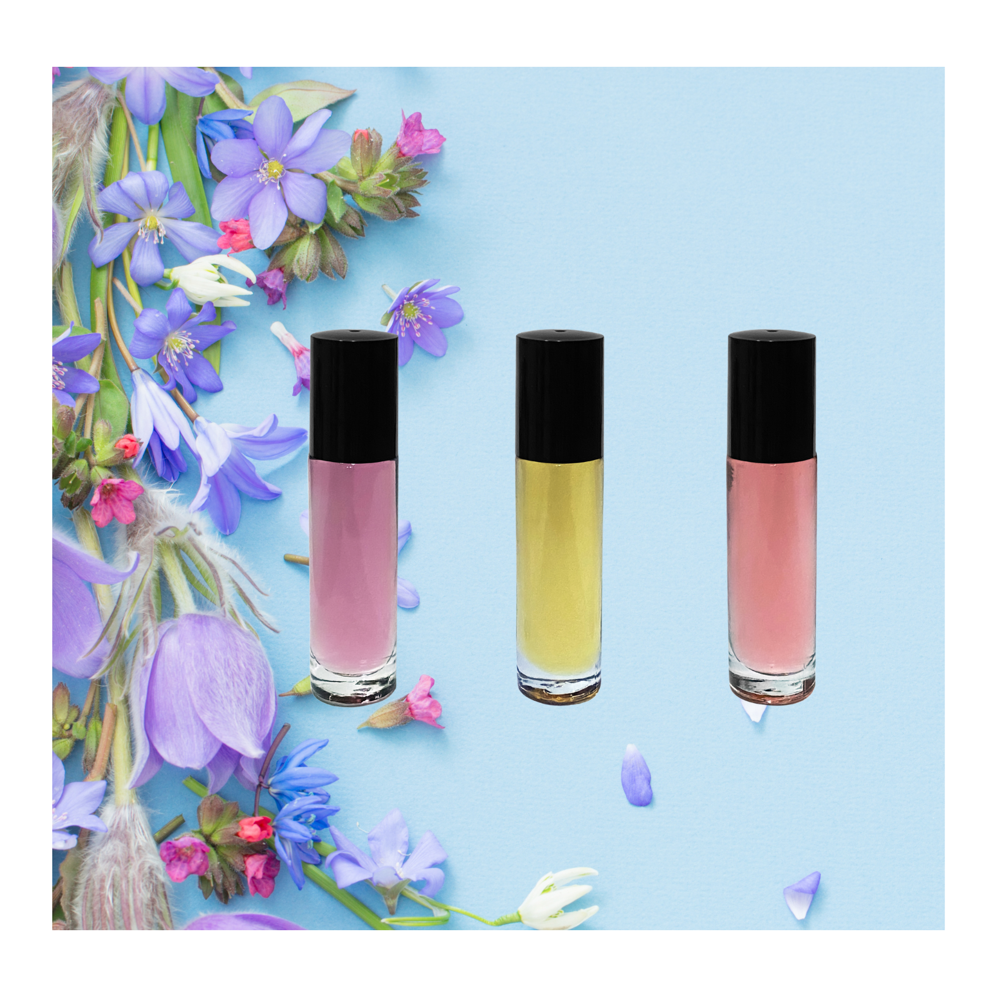 Simply Flowers Collection Gift Set-Jasmine Gardenia Honeysuckle-Pure Uncut Body Oil-Alcohol Free All-Natural