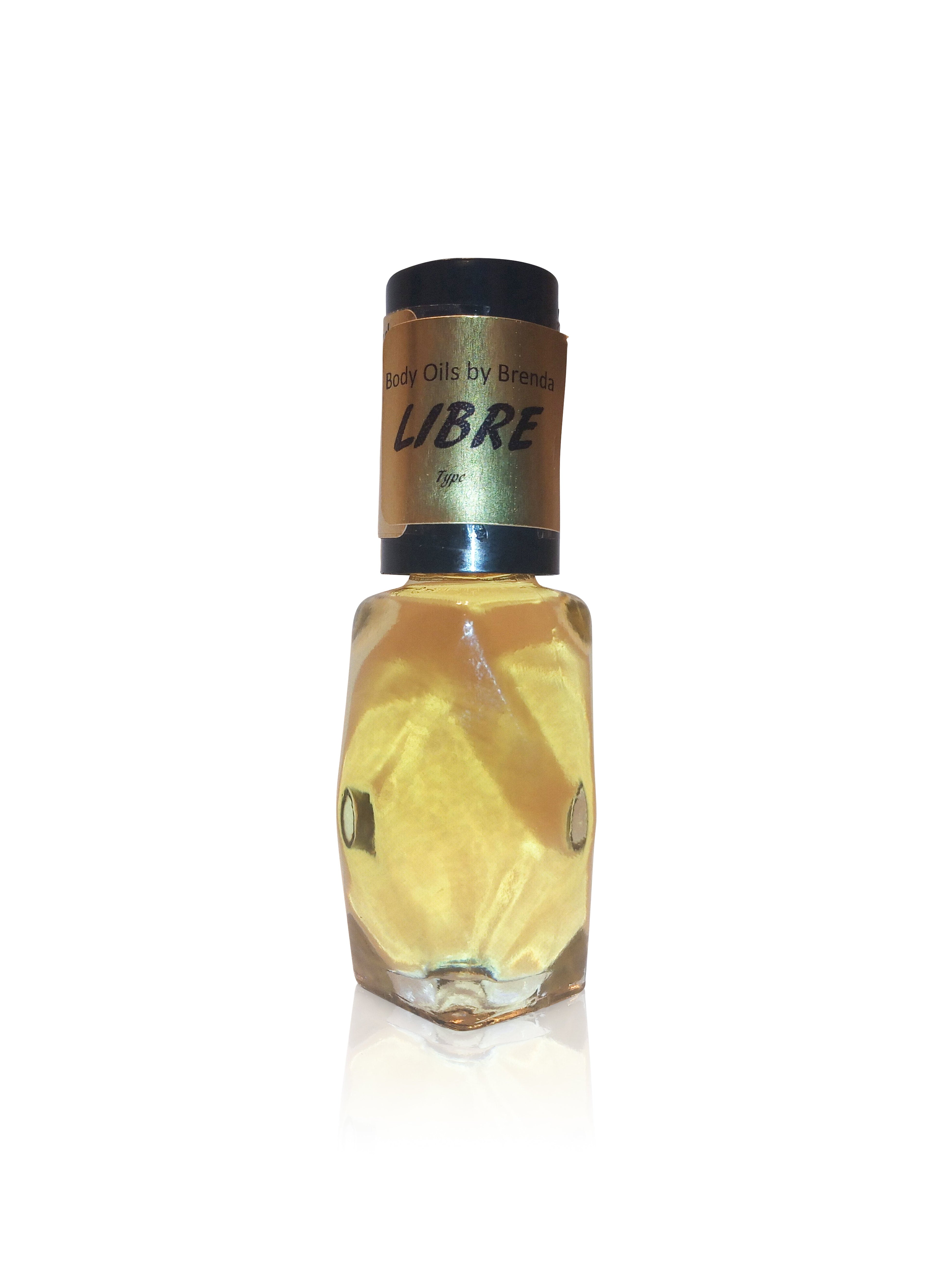 Libre Type Body Oil - 100% Perfumed Oil - Alcohol Free - Aromatic Animalic Fragrance - Orange Blossoms, Ambergris Vanilla Musk & Cedar