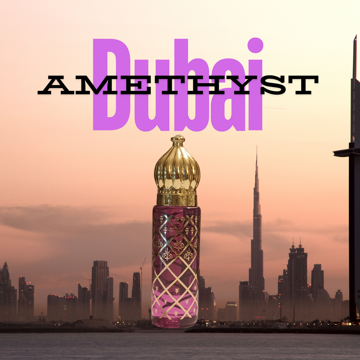 Dubai Amethyst Type Perfumed Body Oil, Designer-Inspired Rose Tobacco Luxury Fragrance, Floral Spicy Perfumed Oil, *Not a Name Brand Product