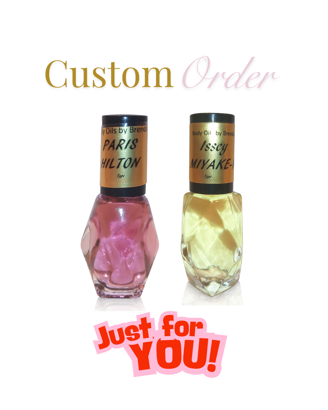 Custom Issey Miyake, Y & Paris Hilton Type Body Oils, Women's Fragrance, Custom Set, Floral  - Designer Inspired - Body Oil - Alcohol Free - All Nature Perfume