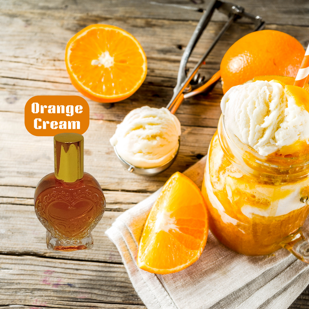Orange Cream Fantasy Type Body Oil, Orange Creamsicle Gourmand Scented Perfumed Oil, Fruity, Citrus, Vanilla, Marshmallow Fragrance Oil