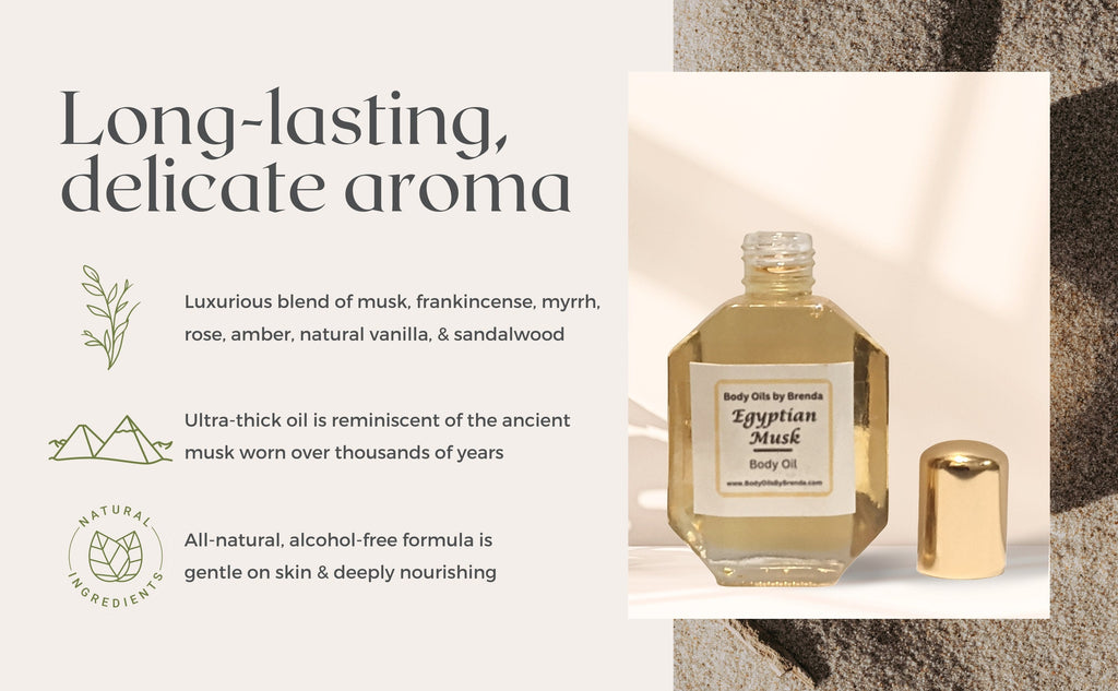 Egyptian Musk Pure Thick Uncut Body Oil.  Buy 2 Get 1 FREE, Alcohol Free, Unisex, All Natural