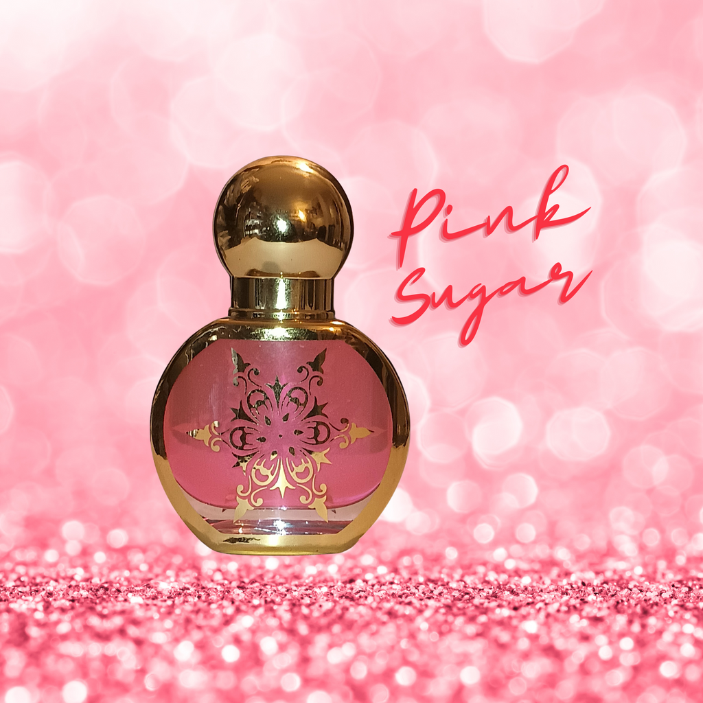 Pink Sugar Perfumed Body Oil, Sweet Gourmand Fragrance Oil, Pink Sugar Body Splash, Cotton Candy Perfume-Caramel Vanilla-Soap Lotion Gift Set
