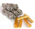 Cleansing & Purification Kit, Sage/Rose Smudge Wand, Palo Santo Incense, Palo Santo Oil-Cleanse Energy and Air, Attract Love, Manifest Wand