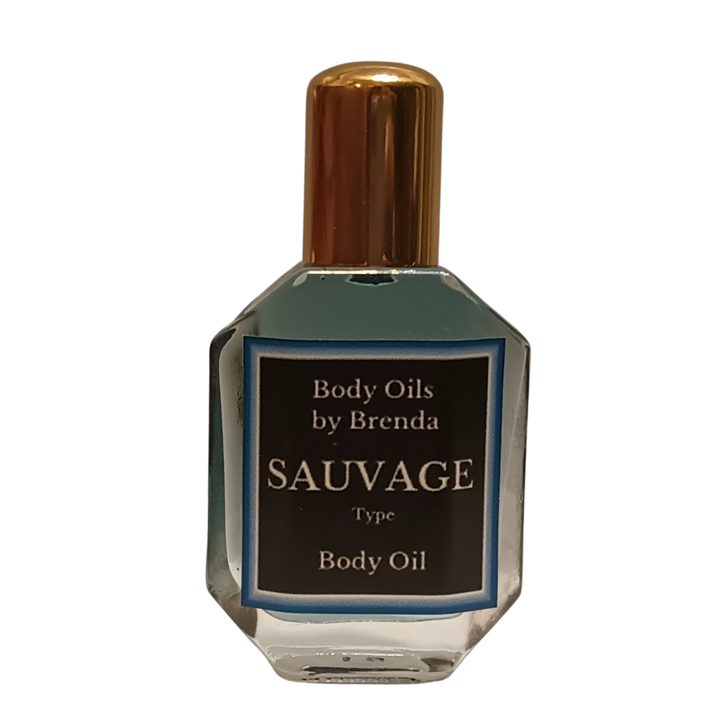 Sauvage Body Oil Perfumed Oil, Earthy Woody Scent, Men's Fragrance, Concentrated Alcohol Free Oil-*Not a Name Brand Product